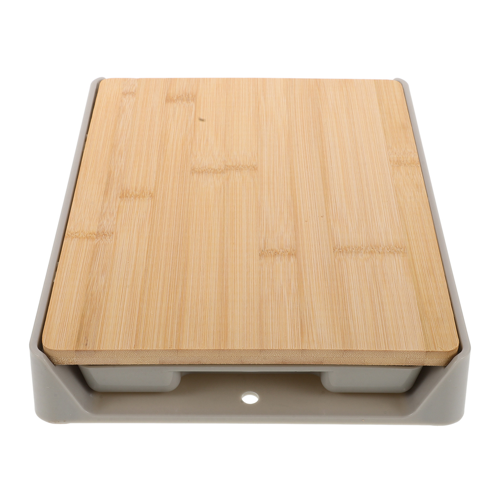 Food Storage Plastic - Bamboo Cutting Board with Pull-Out Drawer