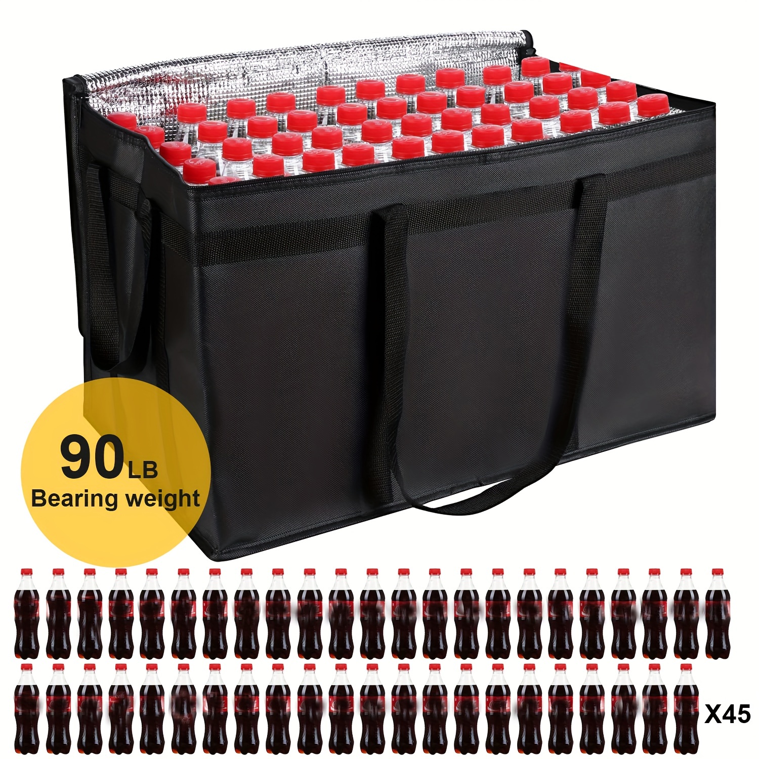 Food Storage Bags Reusable - 1pc Large XXXL Reusable Foldable Insulated