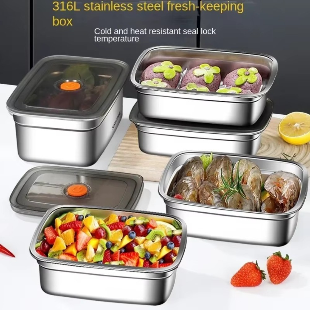 Stainless Lunch Box - Stainless Steel Camping Lunch Box Leak-proof