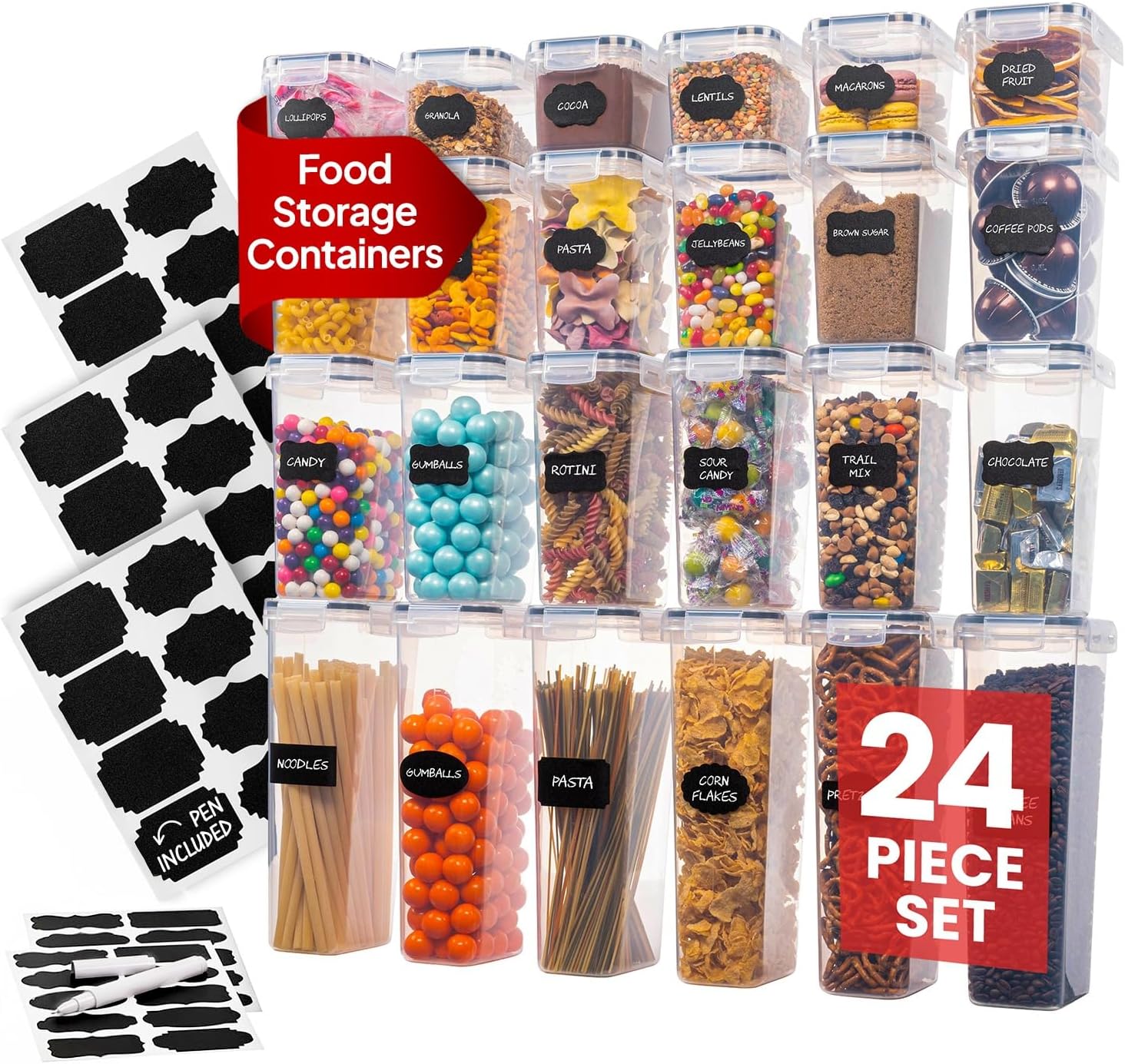 Food Storage Plastic - Airtight Food Storage Containers Set -
