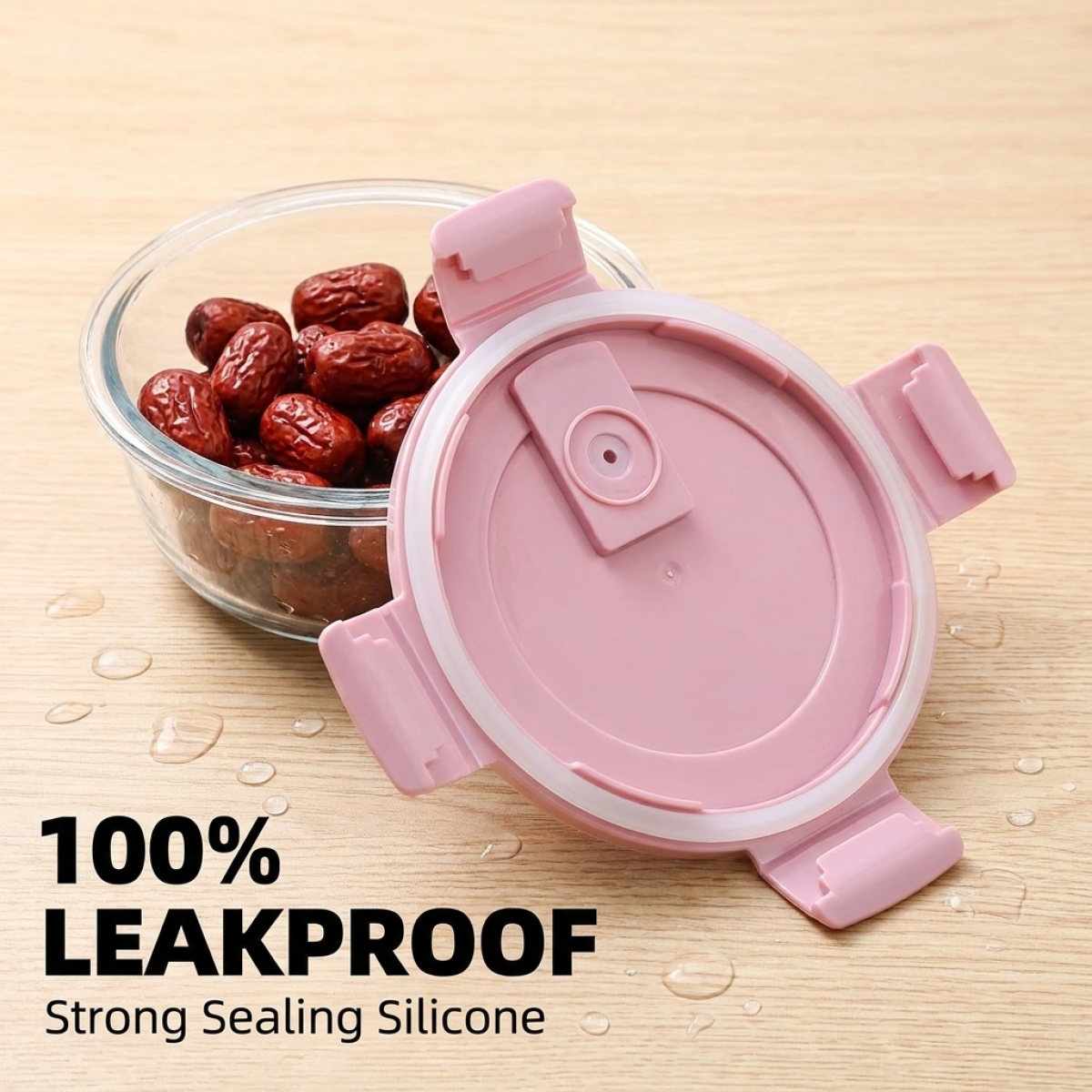 Food Storage Glass Round - Premium Round Glass Food Storage Container