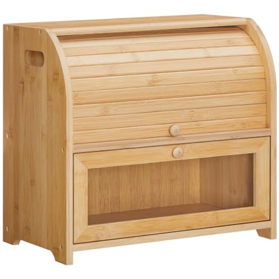 Bread Box, Bamboo Bread Box fo - đánh giá và giá Food Storage Large