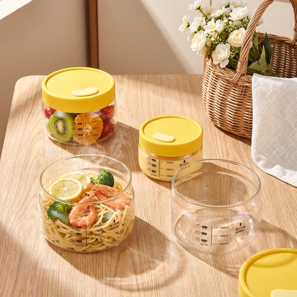 Yellow Glass Food Storage Cont - đánh giá và giá Food Storage Yellow