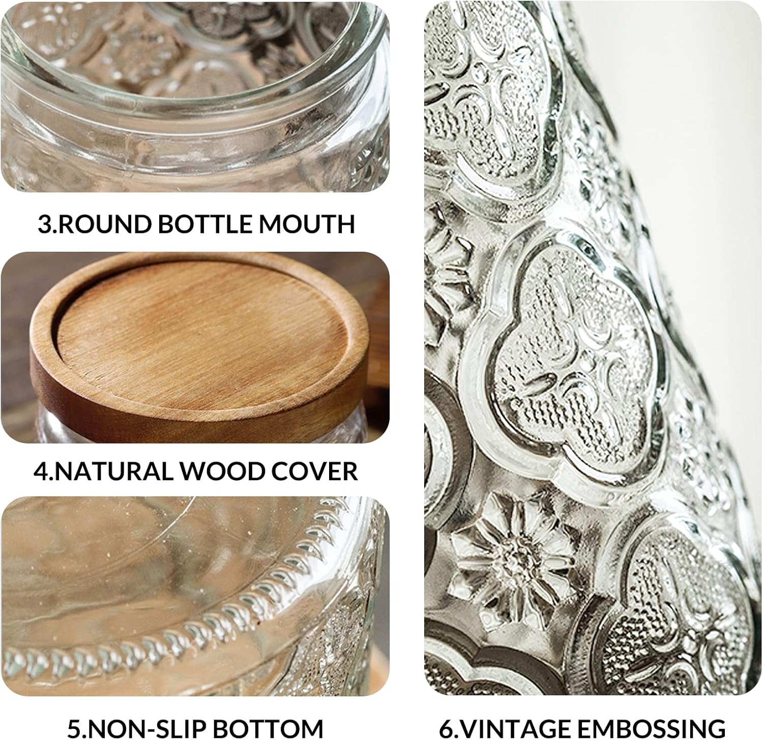 35oz/1000ml Glass Storage Jars - đánh giá và giá Food Storage Large