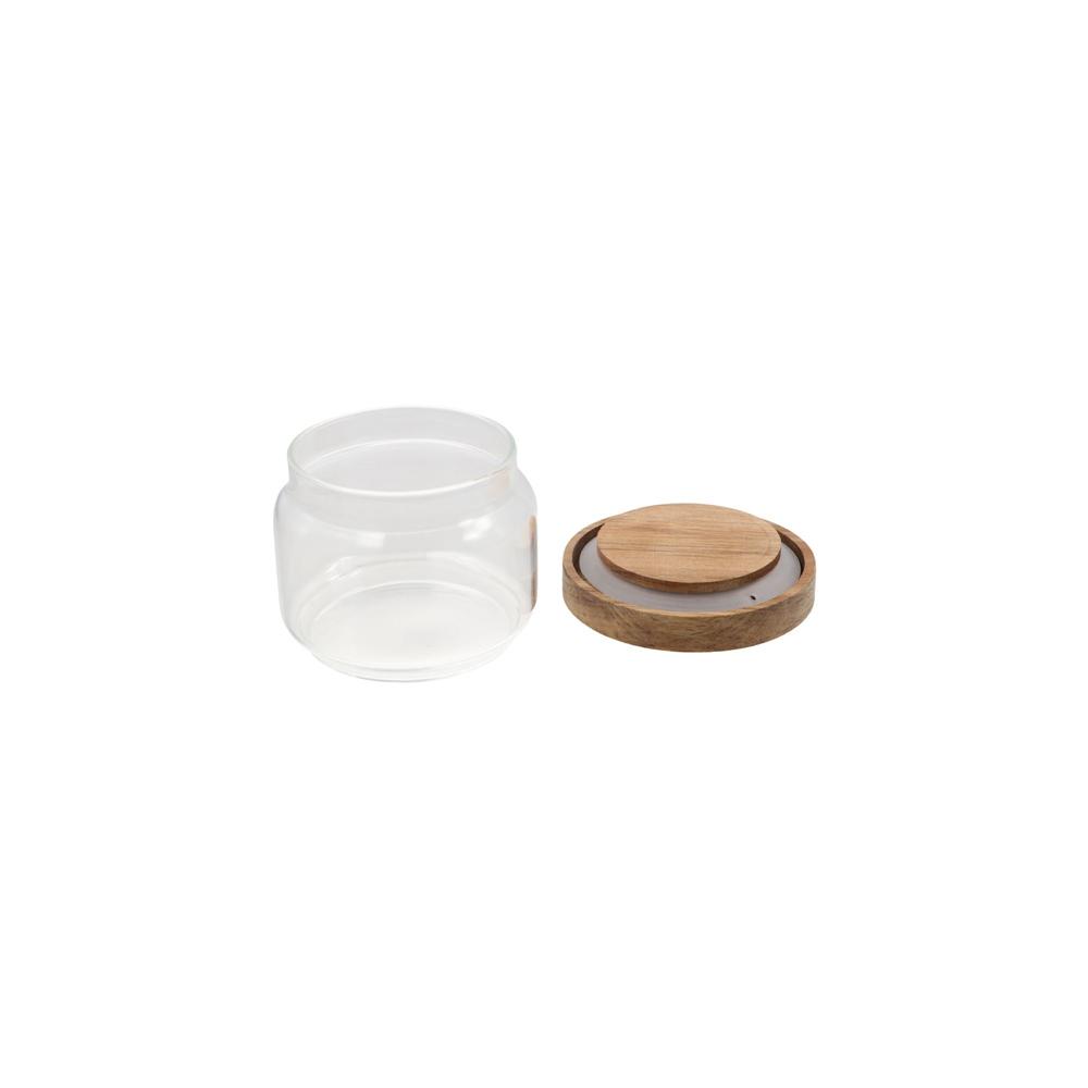Wooden Lid Glass Food Storage  - đánh giá và giá Food Storage Glass Round