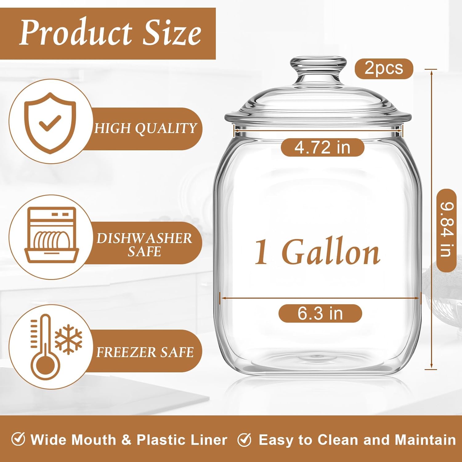 2 Pack Acrylic Cookie Candy Ja - đánh giá và giá Food Storage Plastic