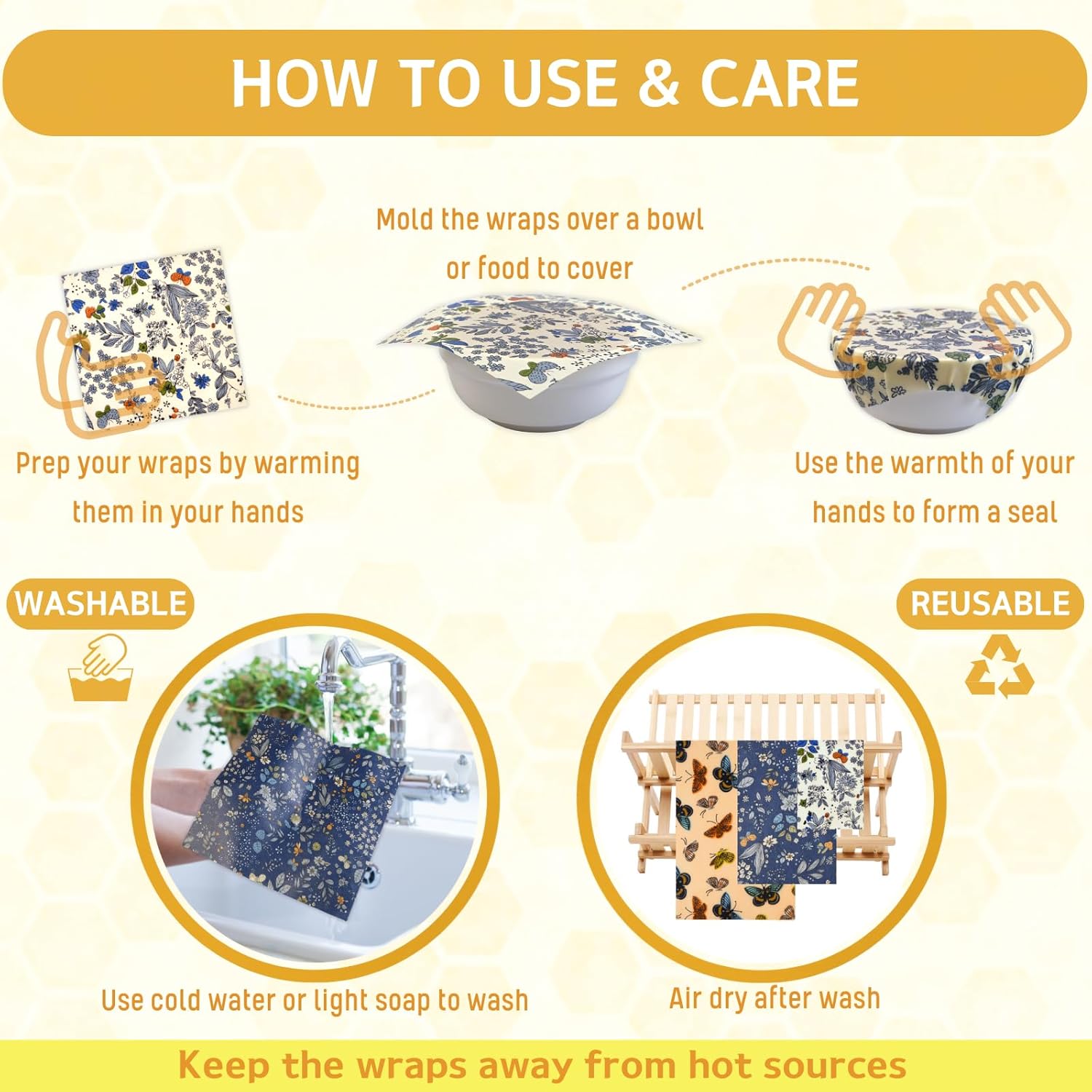 Reusable Beeswax Food Wraps 9  - đánh giá và giá Beeswax Food Wrap