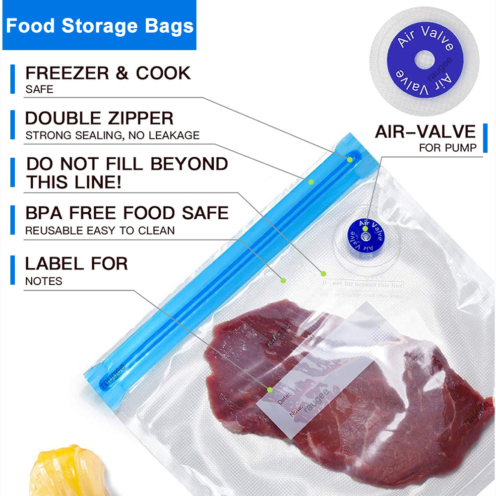 Vacuum Bags Reusable Food Vacu - đánh giá và giá Food Storage Bags Reusable