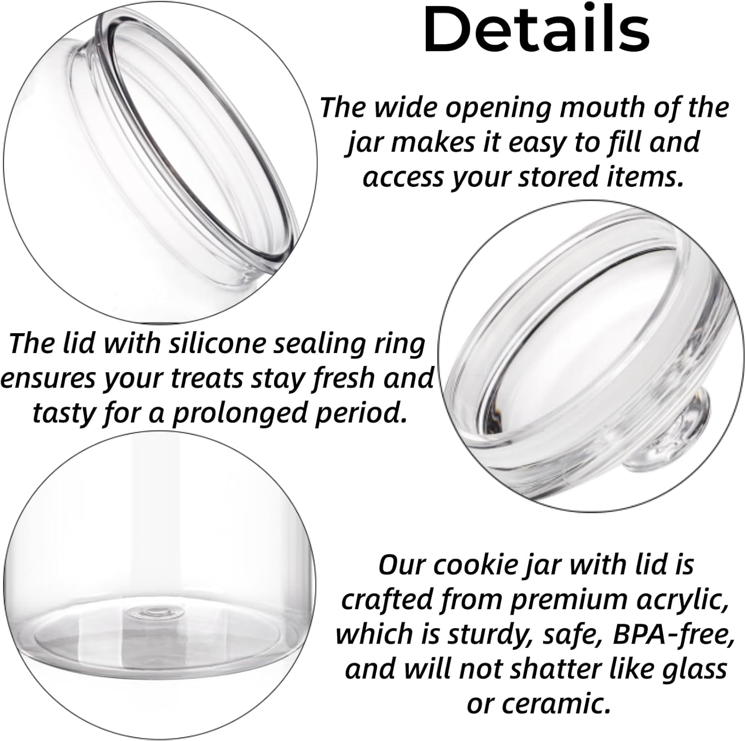 2 Pack 130 oz Large Cookie Jar - đánh giá và giá Food Storage Large