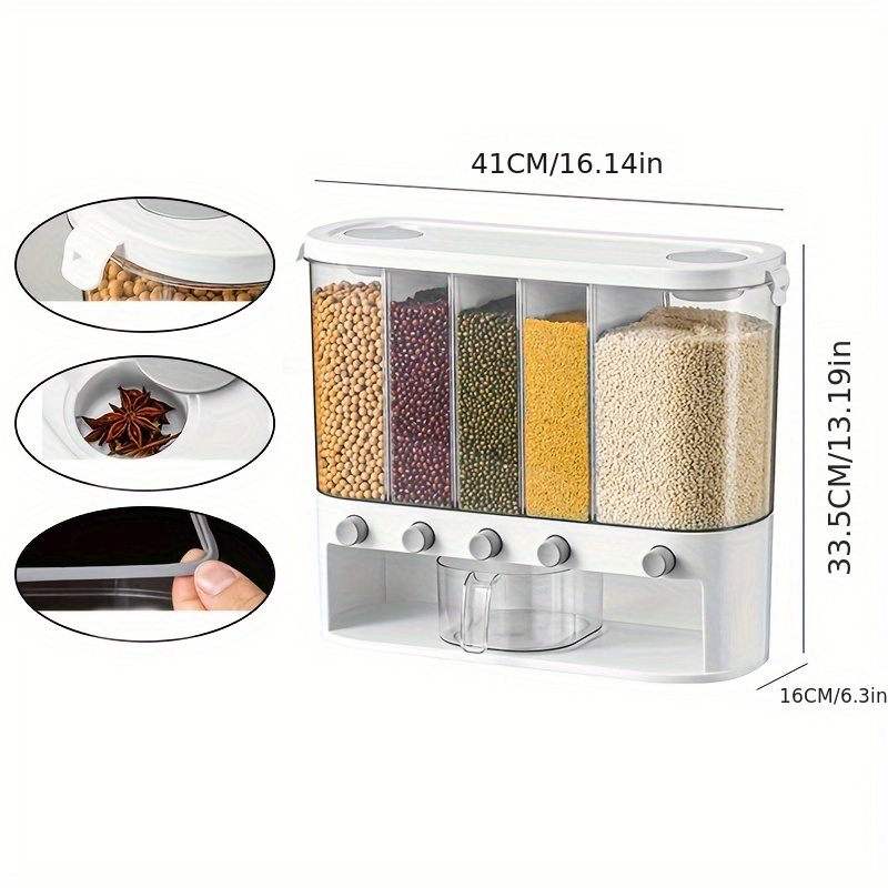 1pc Large Capacity Dry Food Di - đánh giá và giá Food Storage Glass Round