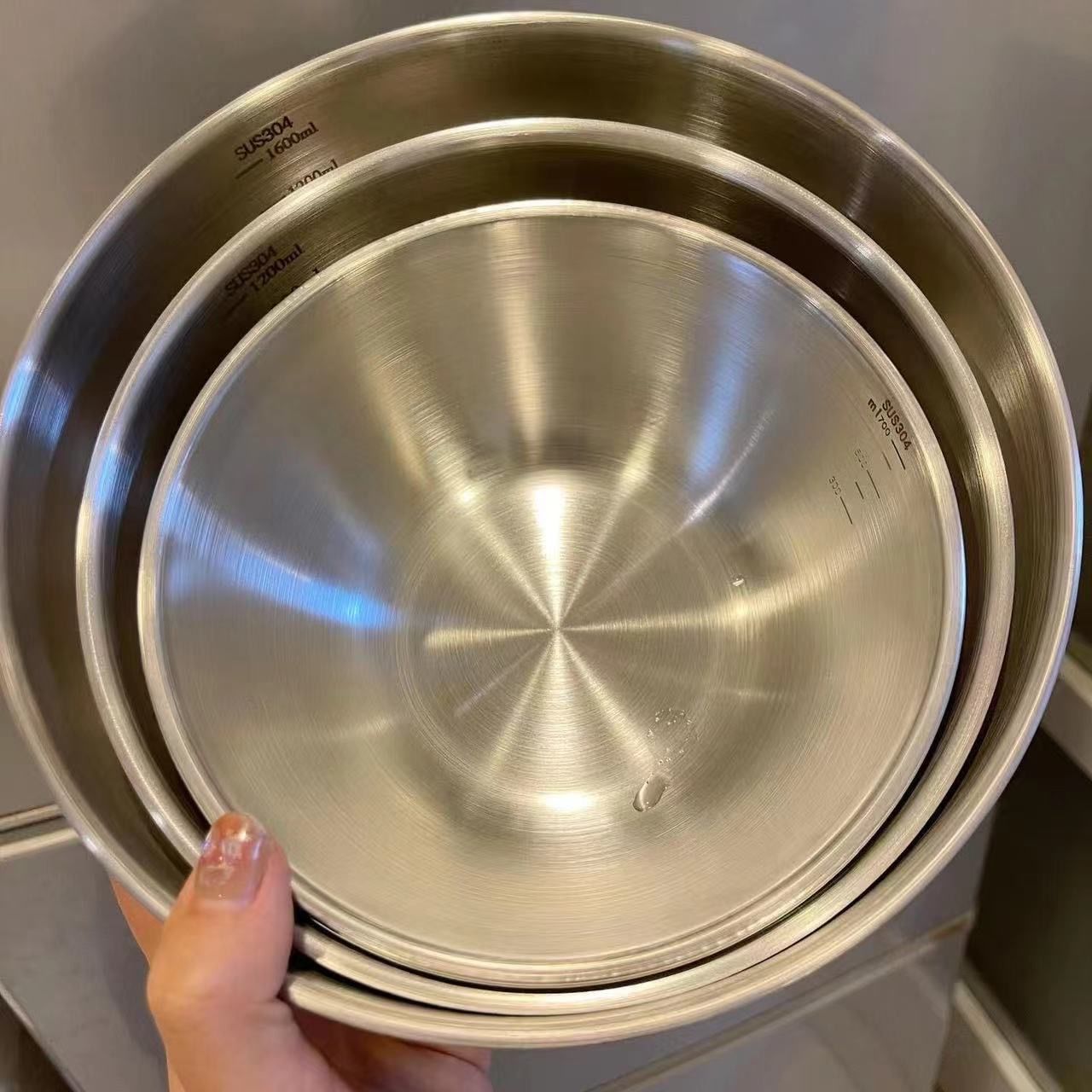 1-3 Stainless Steel Bowl Set w - đánh giá và giá Food Storage Large