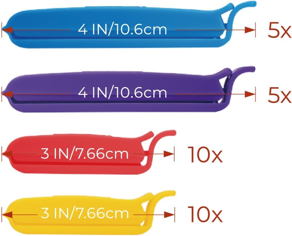 32 Pack Bag Sealing Clips, 3 & - đánh giá và giá Food Storage Bags Reusable