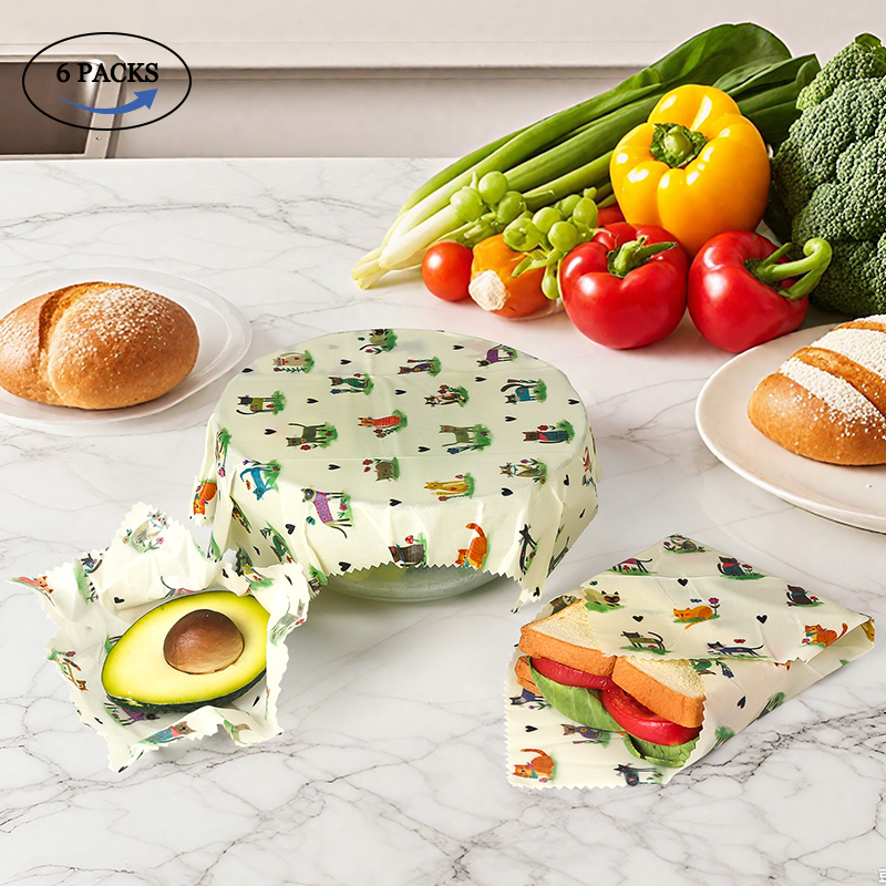 6 Packs (2S. 2M, 2L) reusable  - đánh giá và giá Beeswax Food Wrap
