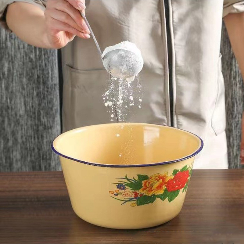 Food Storage Pot Enamel Basin  - đánh giá và giá Food Storage Yellow