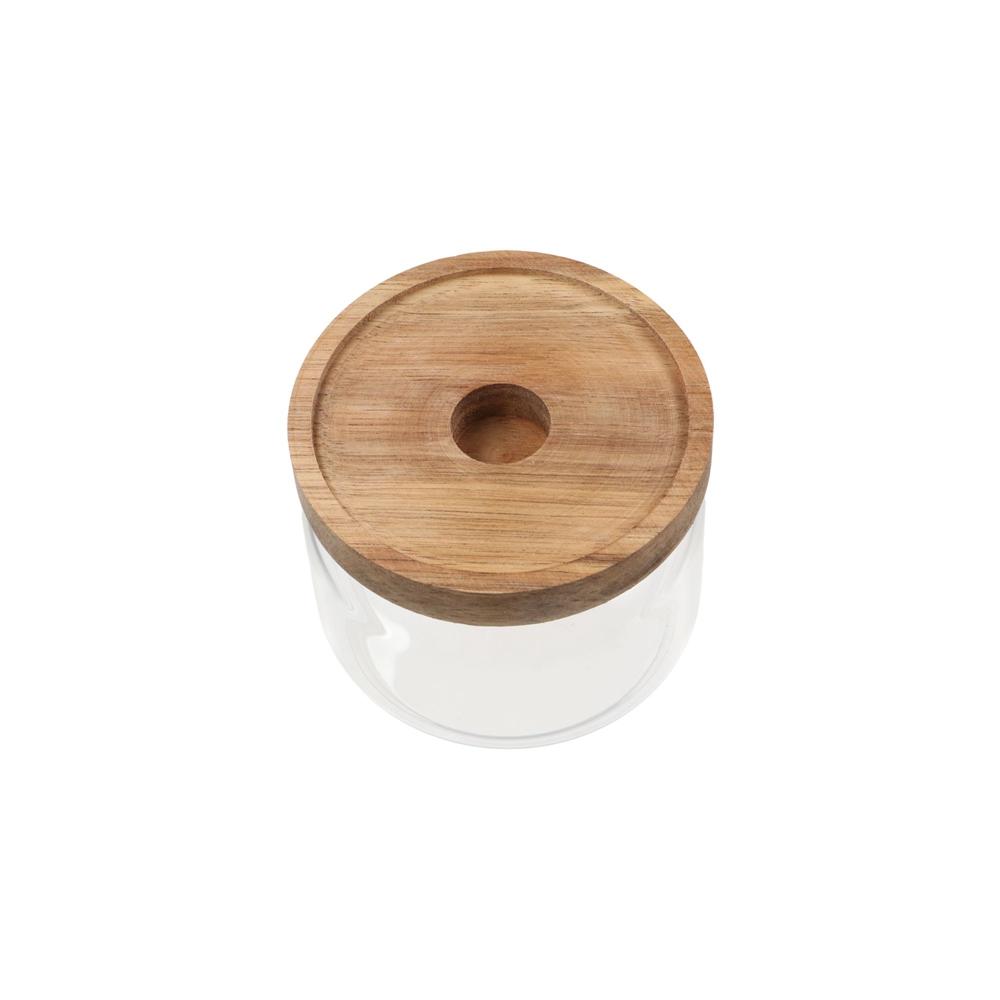 Multi-Use Wooden Lid Glass Foo - đánh giá và giá Food Storage Glass Round