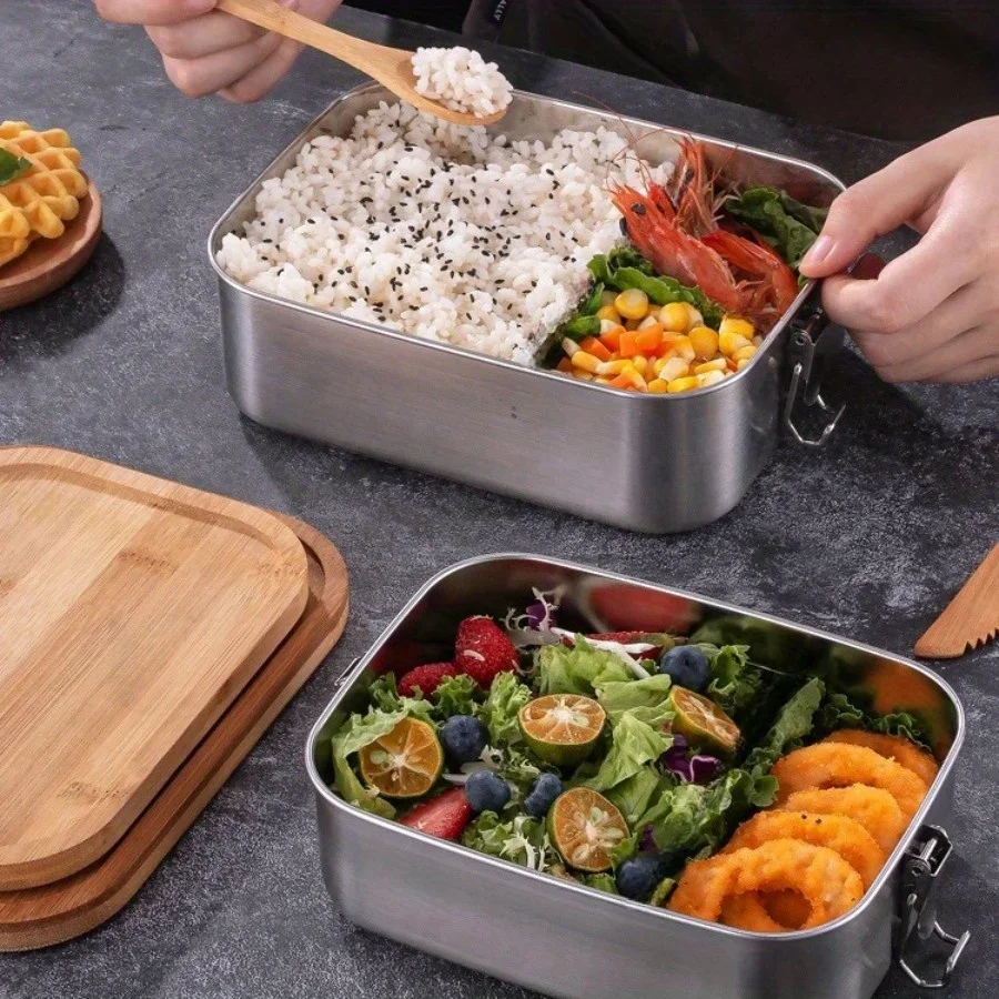 New 304 stainless steel bamboo - đánh giá và giá Stainless Lunch Box