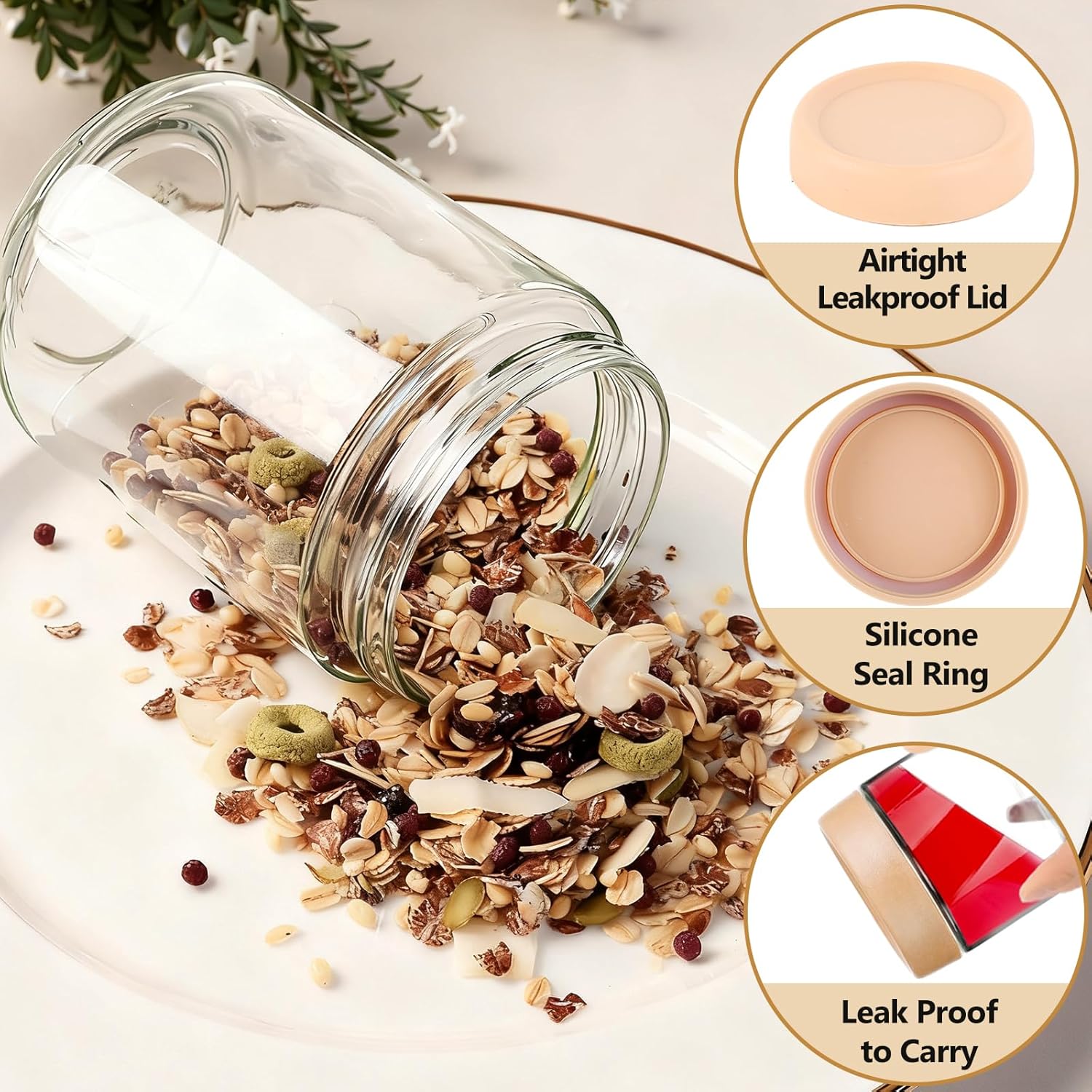 12 Pack Overnight Oats Contain - đánh giá và giá Food Storage Plastic