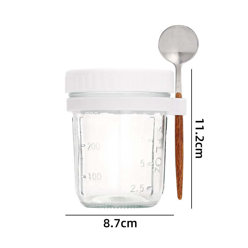 Overnight Oats Container with  - đánh giá và giá Food Storage Glass Round