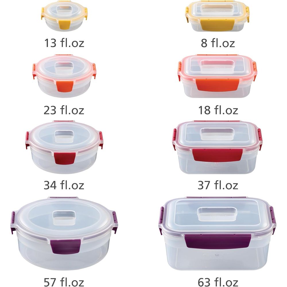 16-piece Plastic BPA Free Food - đánh giá và giá Food Storage Plastic