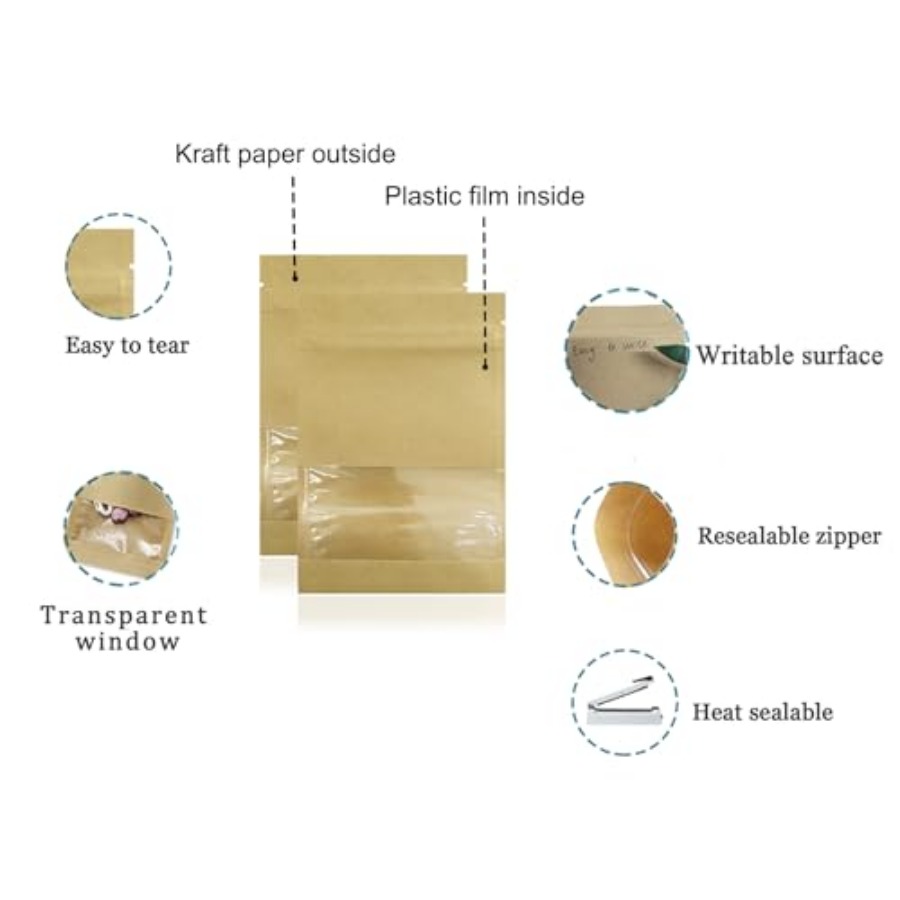 Pack 2.7x3.5inch Inner Size 2. - đánh giá và giá Food Storage Zip Bags