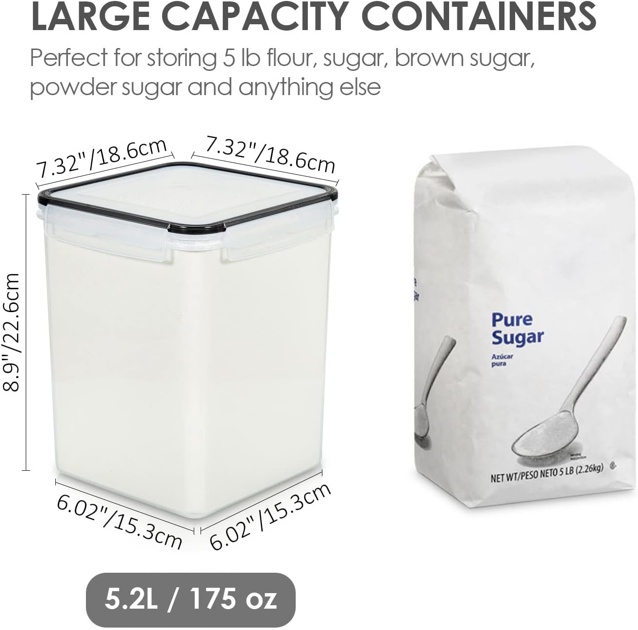 4 PCS Large Food Storage Conta - đánh giá và giá Food Storage Plastic