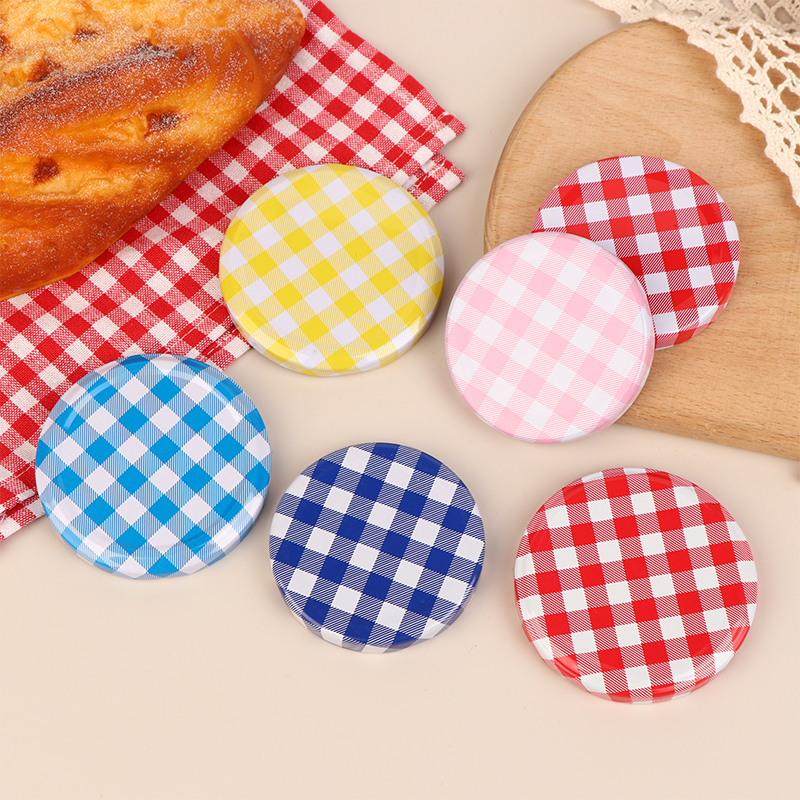 10 Pcs Colorful Lattice Jam Ja - đánh giá và giá Food Storage Glass Round