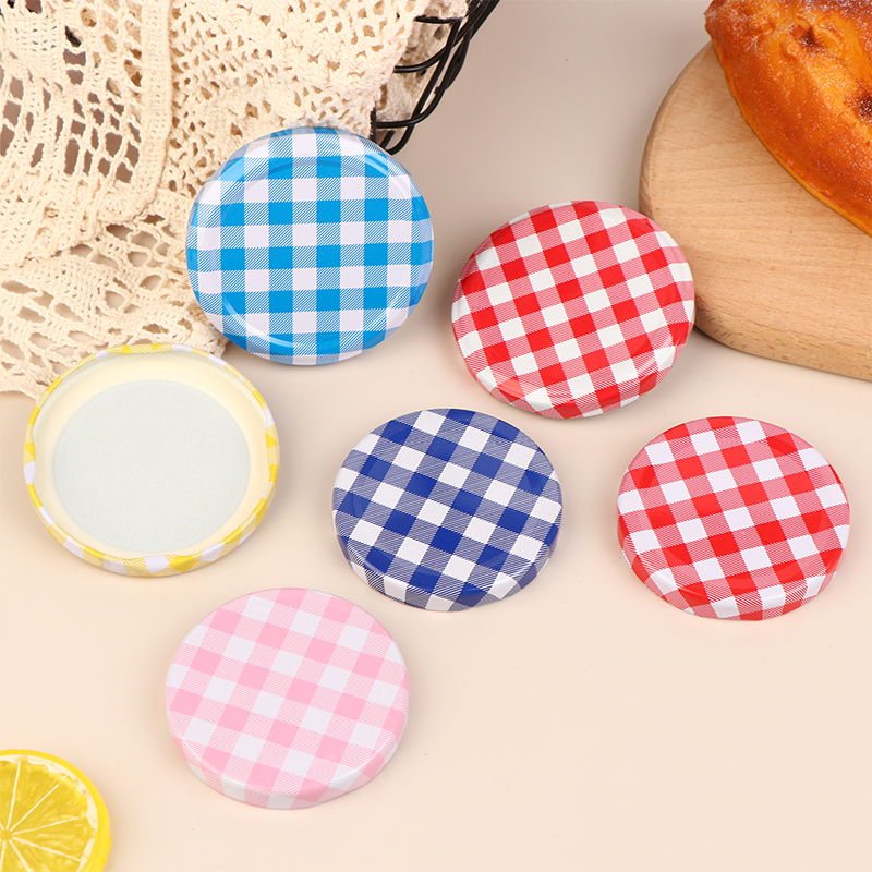 10 Pcs Colorful Lattice Jam Ja - đánh giá và giá Food Storage Glass Round