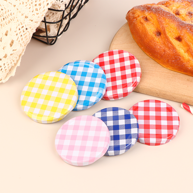 10 Pcs Colorful Lattice Jam Ja - đánh giá và giá Food Storage Glass Round