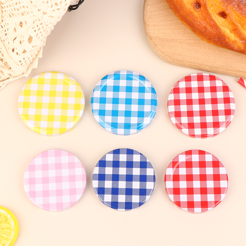 10 Pcs Colorful Lattice Jam Ja - đánh giá và giá Food Storage Glass Round