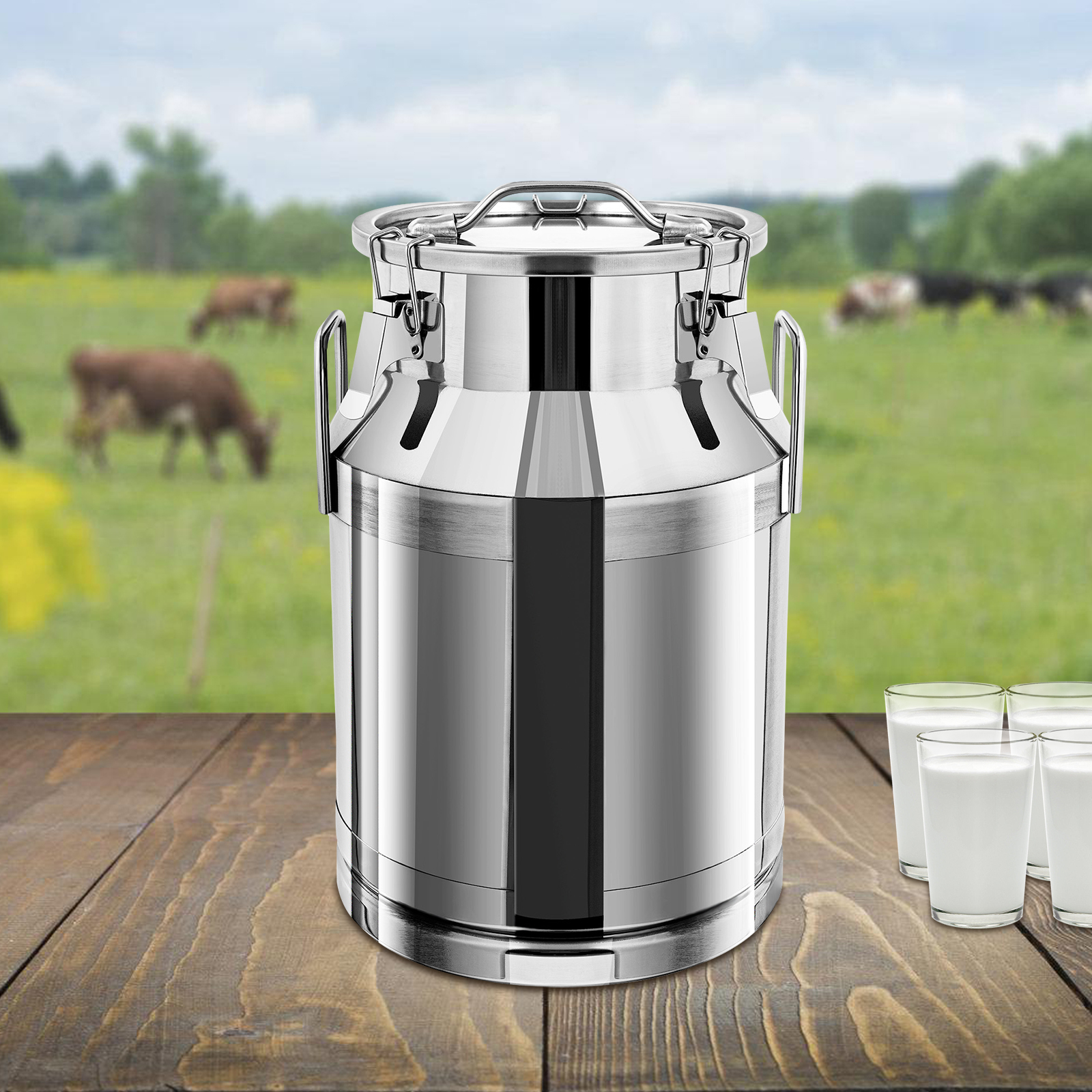 3L Milk Can Stainless Steel Fo - đánh giá và giá Food Storage Large