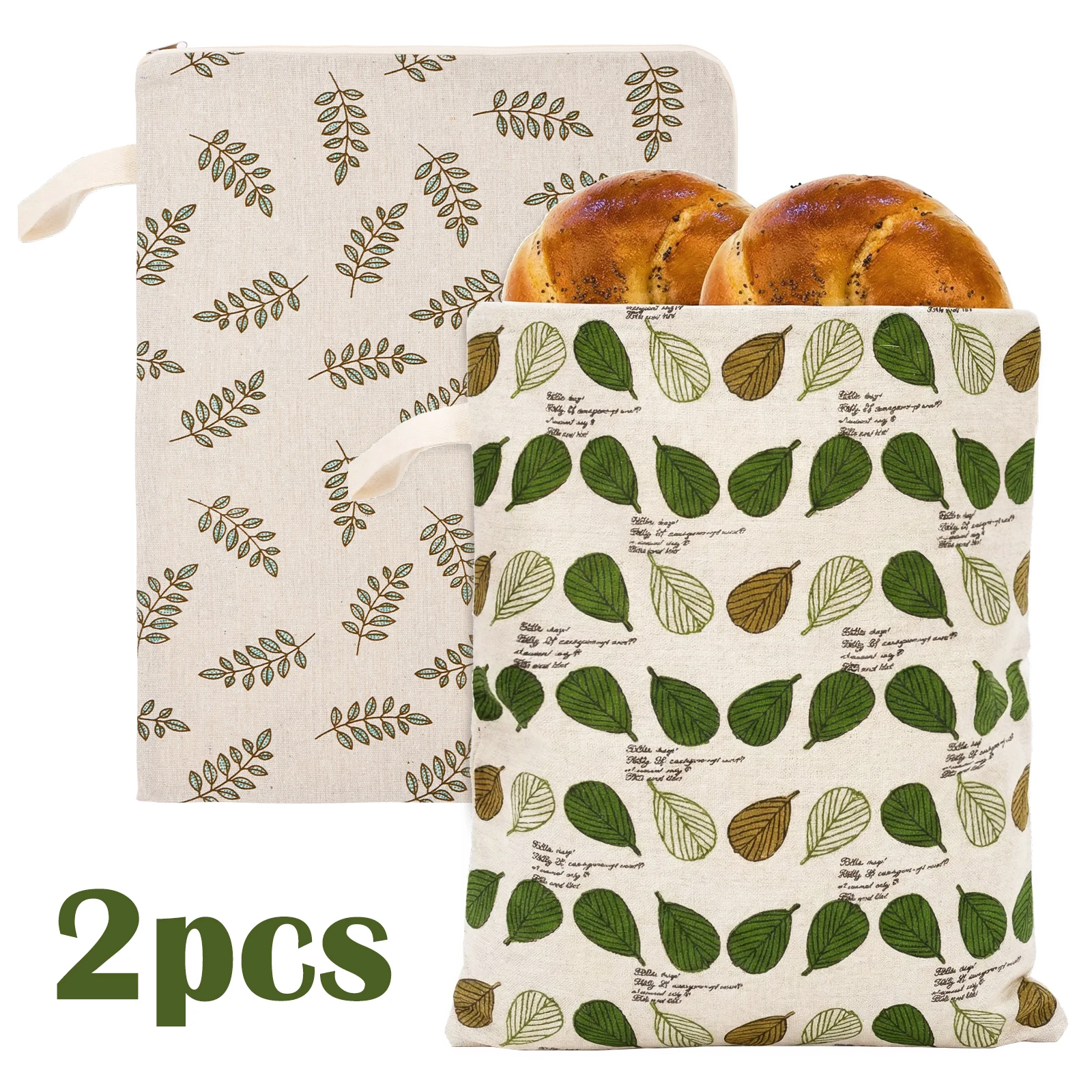 2Pcs Beeswax Linen Bread Bags  - đánh giá và giá Beeswax Food Wrap