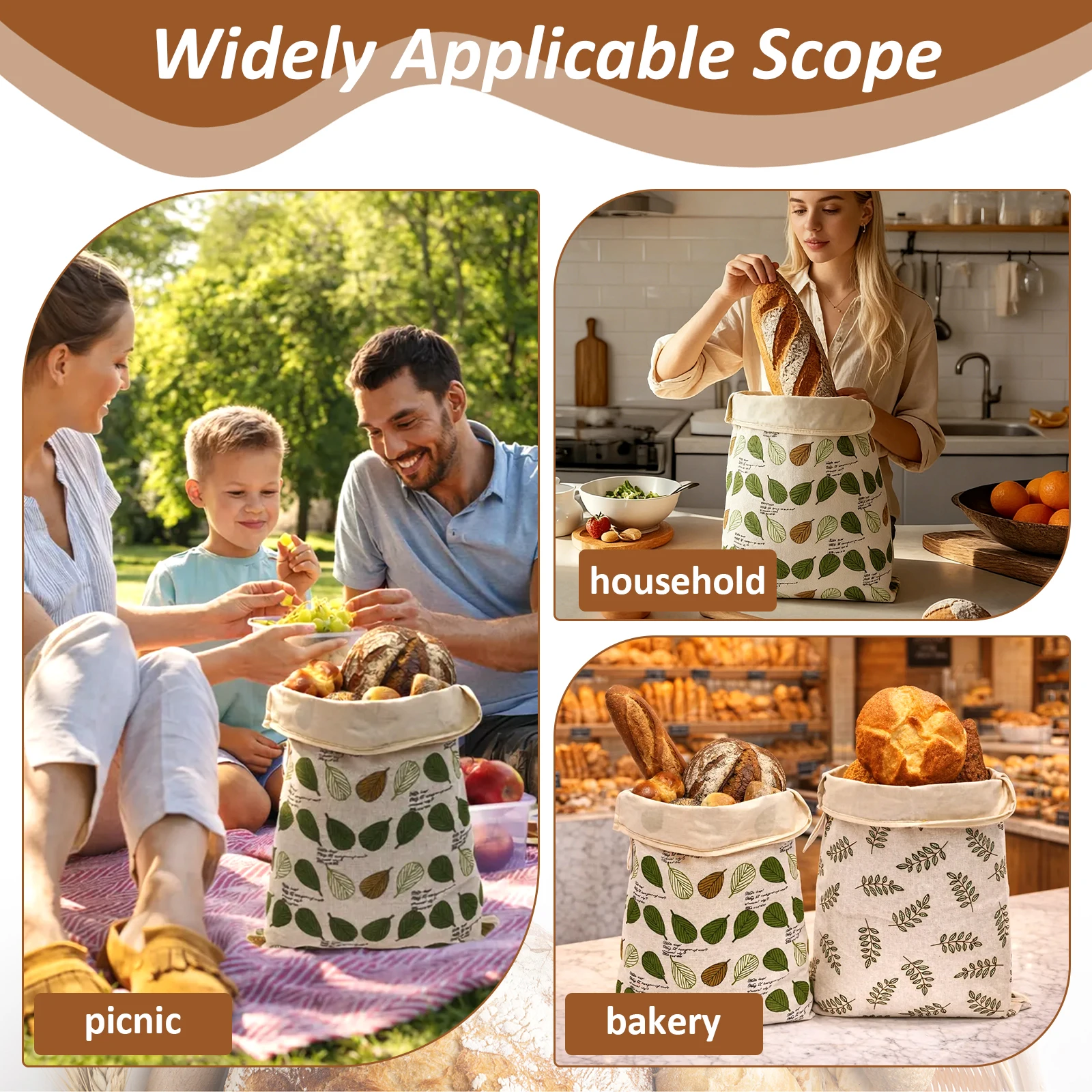 2Pcs Beeswax Linen Bread Bags  - đánh giá và giá Beeswax Food Wrap