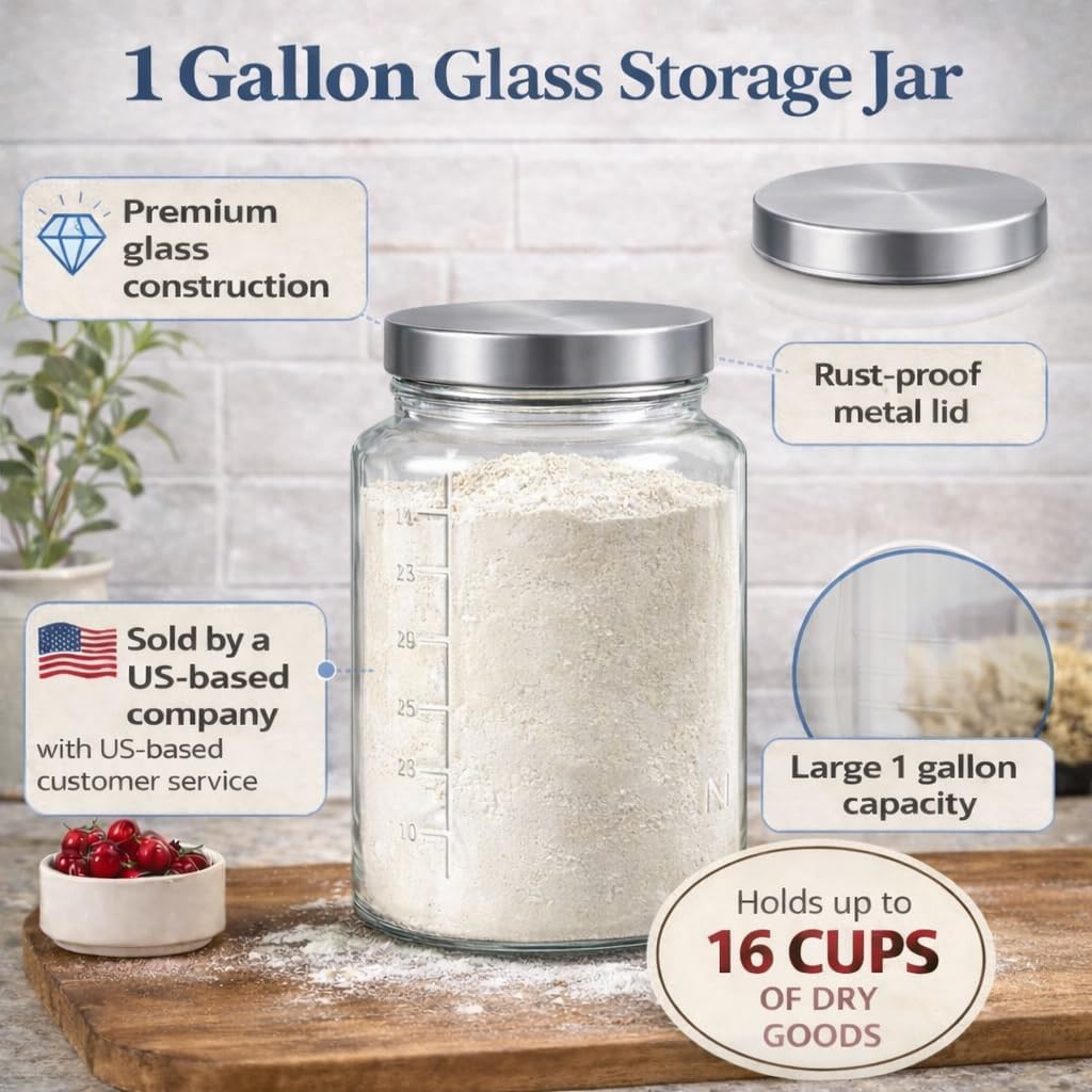 Extra Large    Jar - 1 Gallon  - đánh giá và giá Food Storage Large