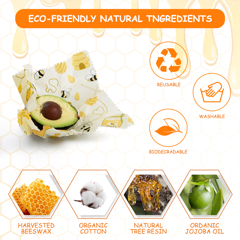 WEEDI 3Pack Reusable Beeswax W - đánh giá và giá Beeswax Food Wrap