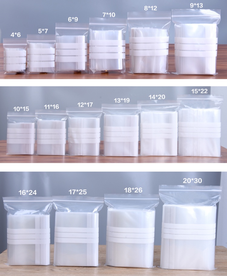 200PCS PE Clear Plastic Writin - đánh giá và giá Food Storage Zip Bags