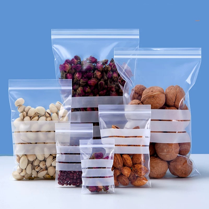 200PCS PE Clear Plastic Writin - đánh giá và giá Food Storage Zip Bags