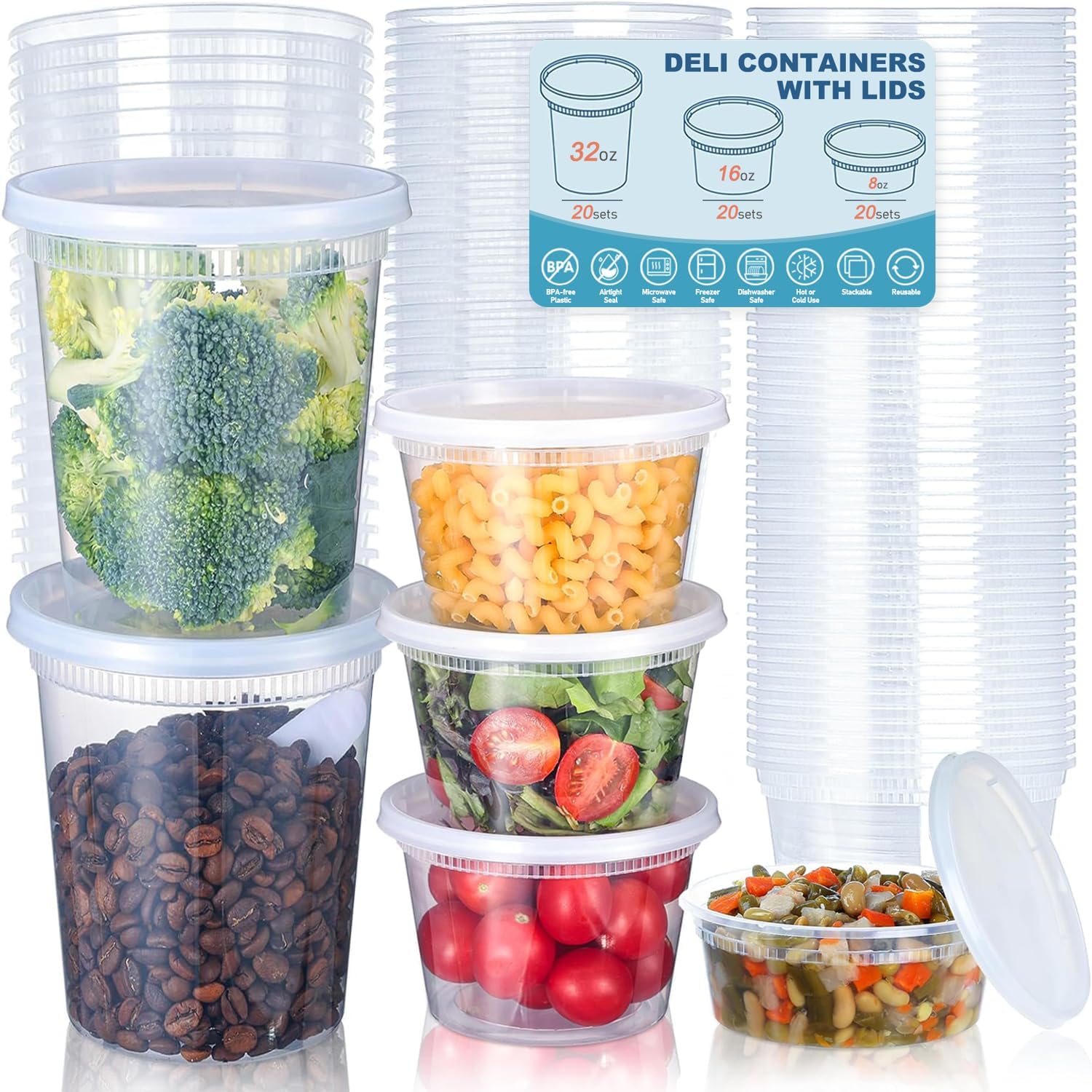 24pcs Deli Food Storage Contai - đánh giá và giá Food Storage Order