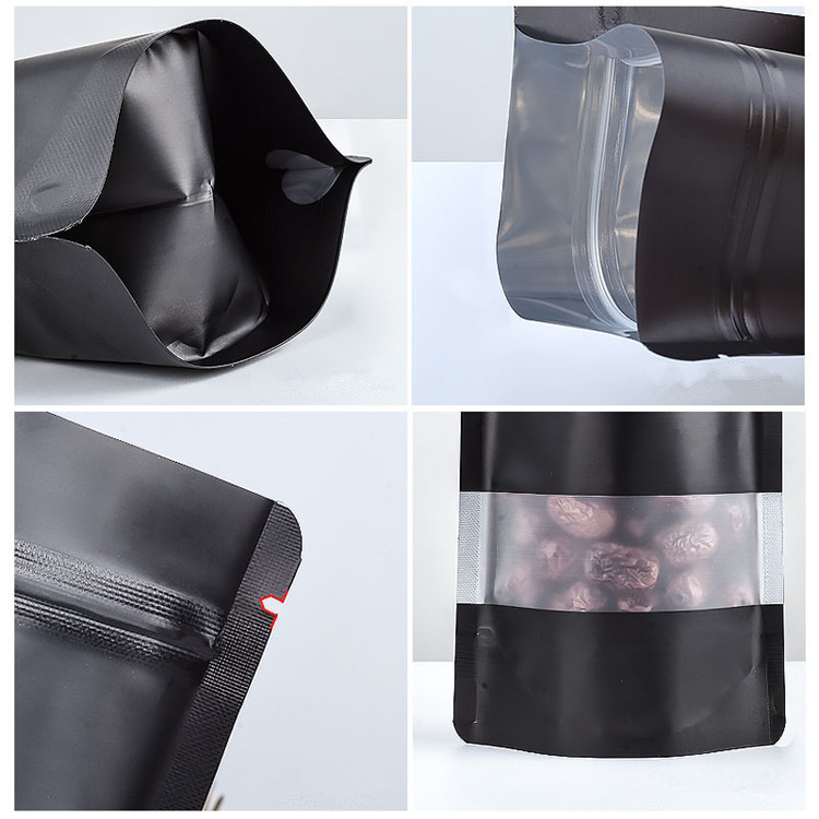 100PCS Stand-up Matte Black Al - đánh giá và giá Food Storage Zip Bags