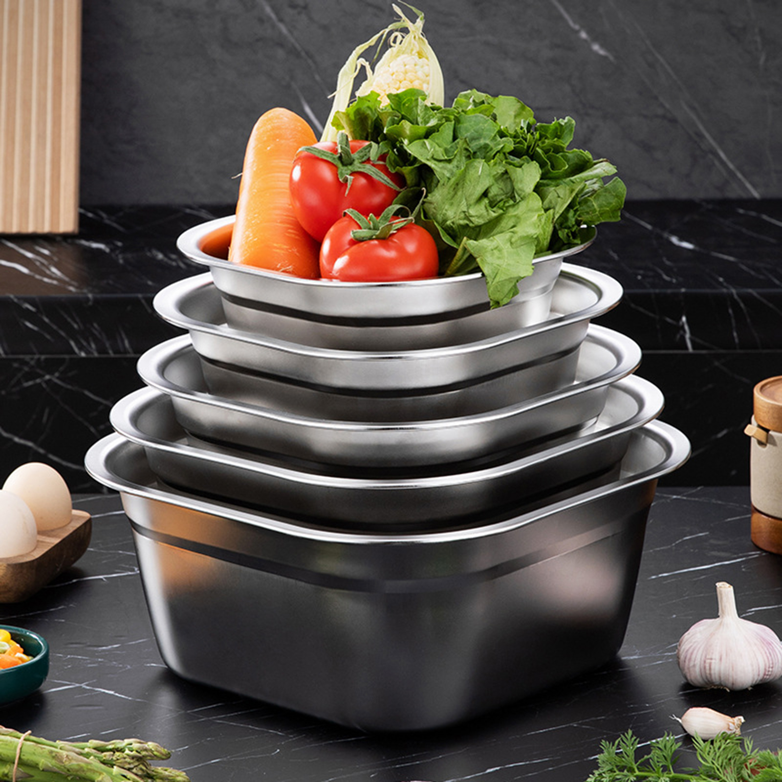 Stainless Steel Square Basin V - đánh giá và giá Food Storage Order