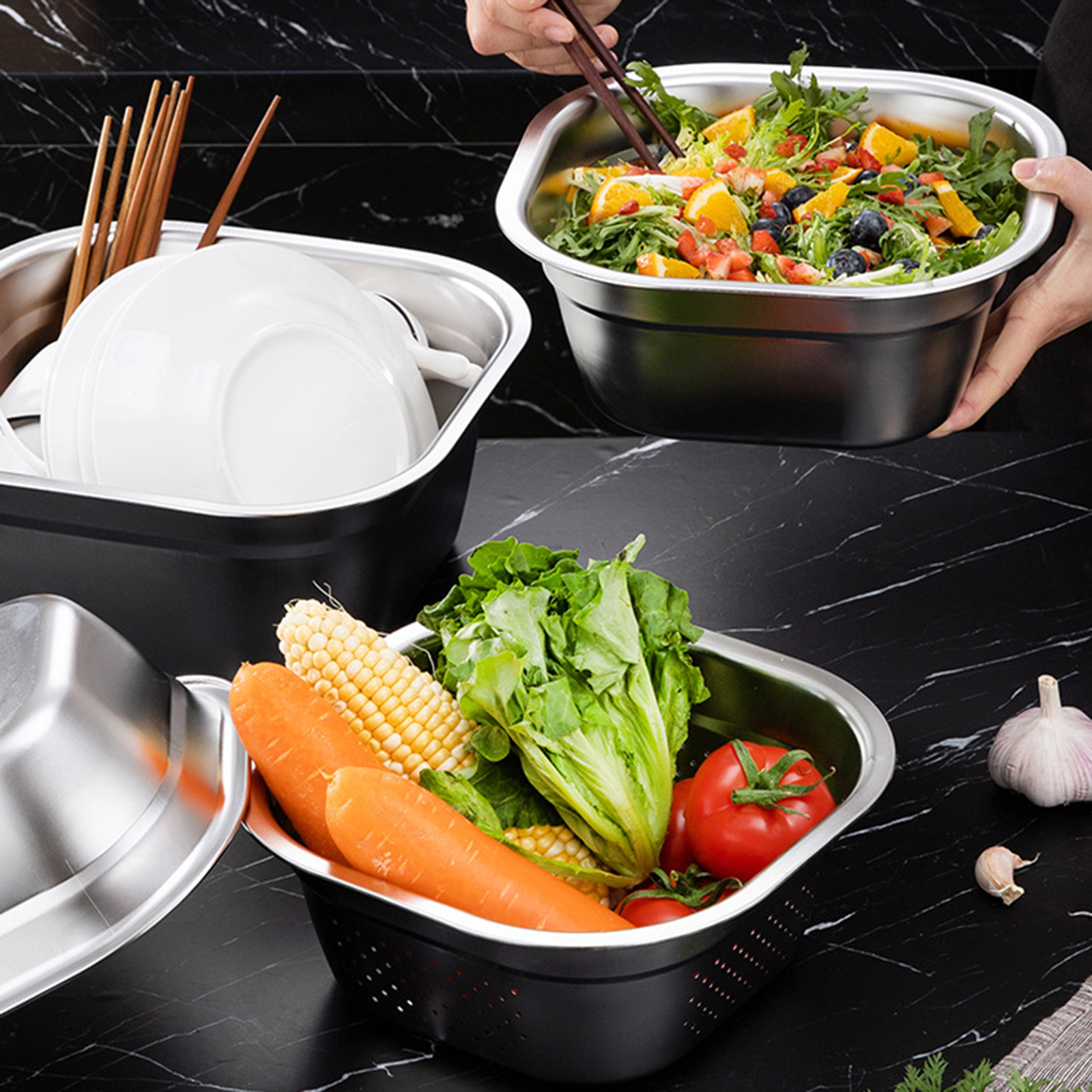 Stainless Steel Square Basin V - đánh giá và giá Food Storage Order
