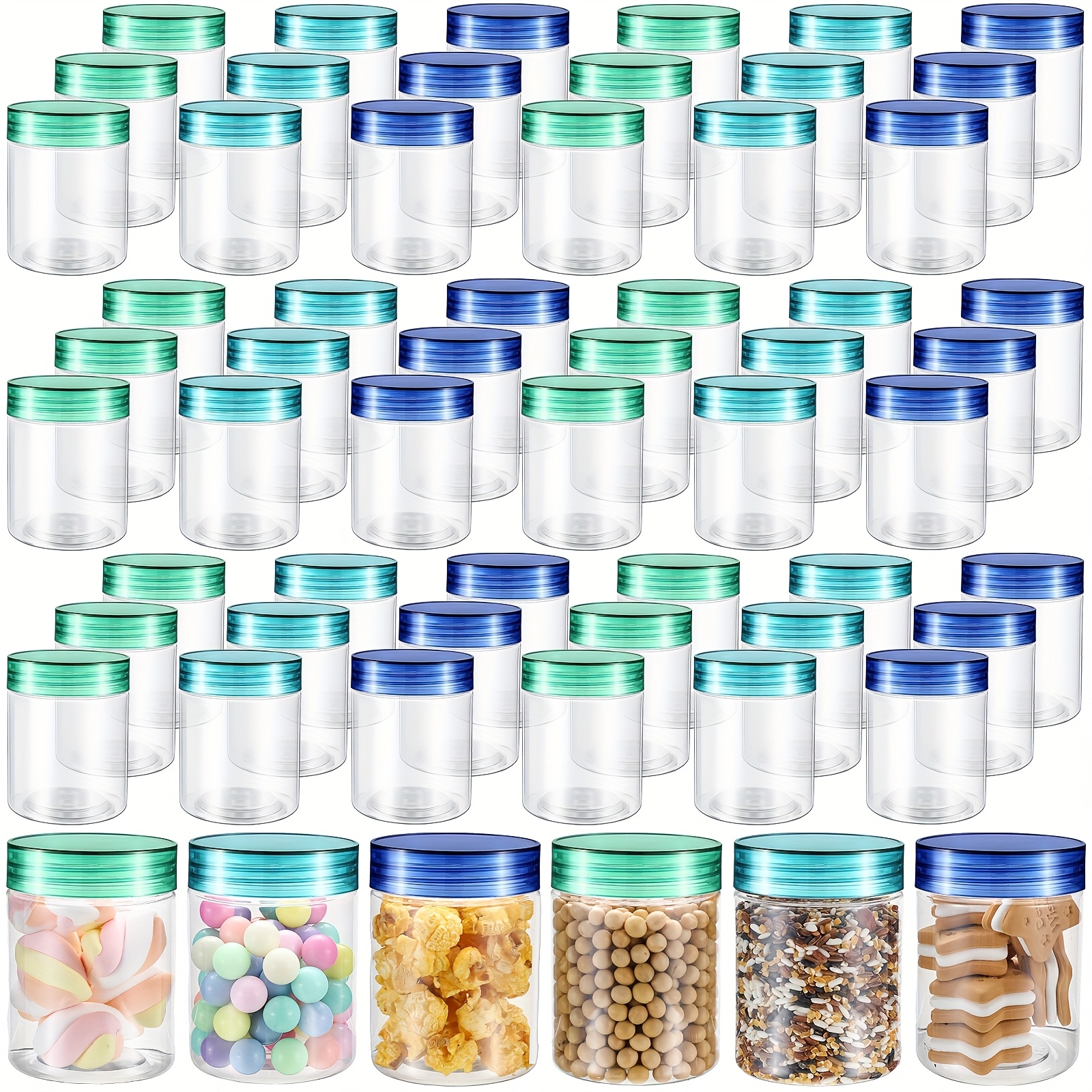 60pcs 8 Oz Plastic Jars With L - đánh giá và giá Food Storage Glass Round