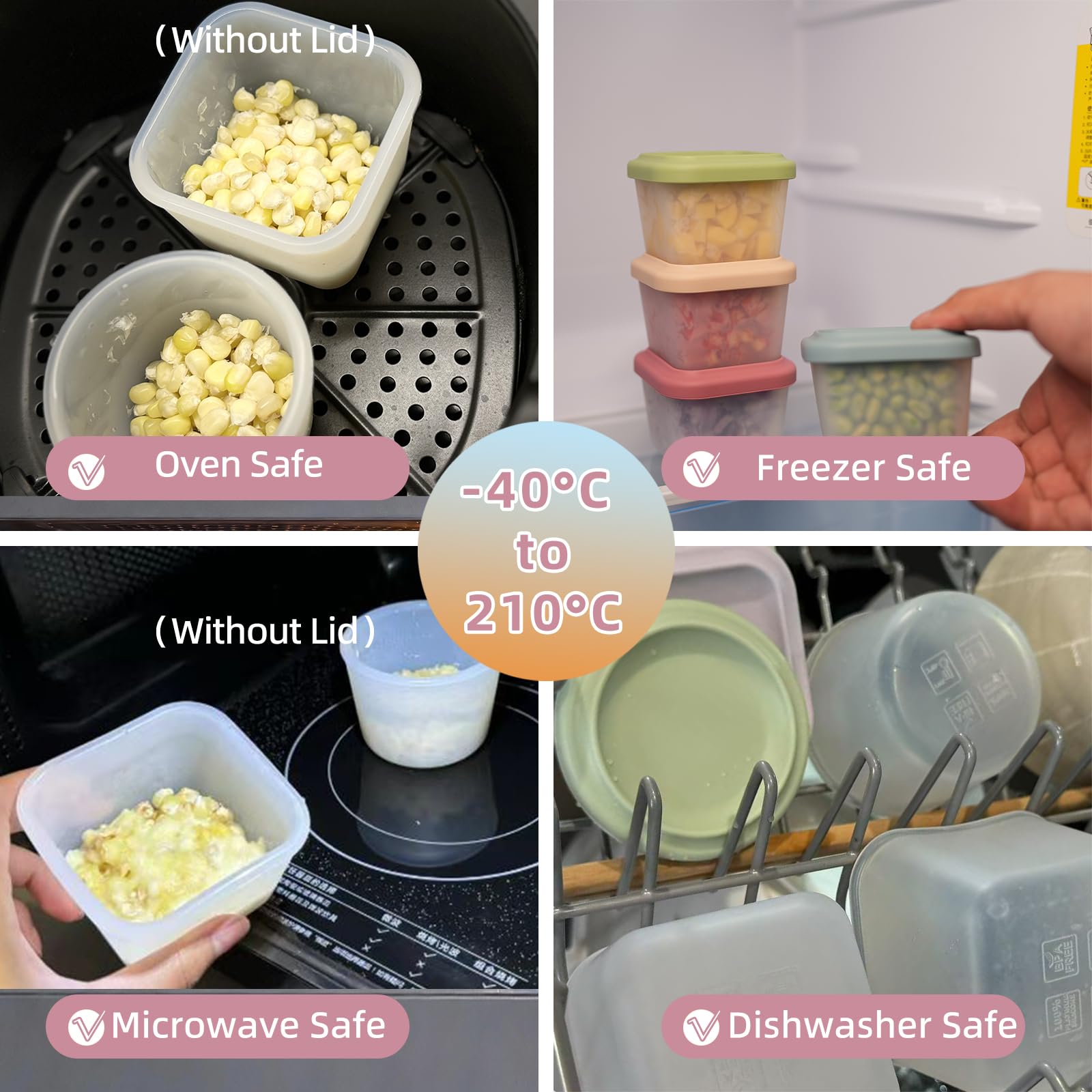 Food Grade Silicone Baby Food  - đánh giá và giá Food Storage Order