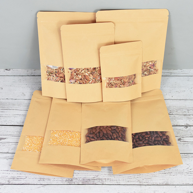 20/50pcs Kraft Paper Zip Lock  - đánh giá và giá Food Storage Zip Bags