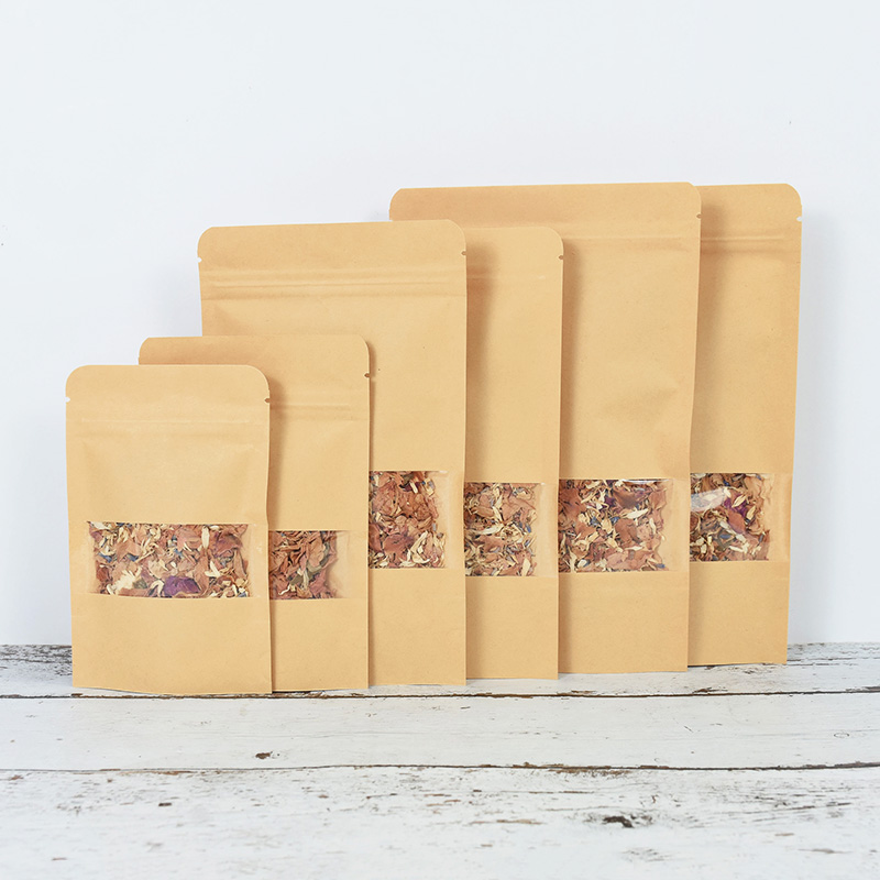 20/50pcs Kraft Paper Zip Lock  - đánh giá và giá Food Storage Zip Bags