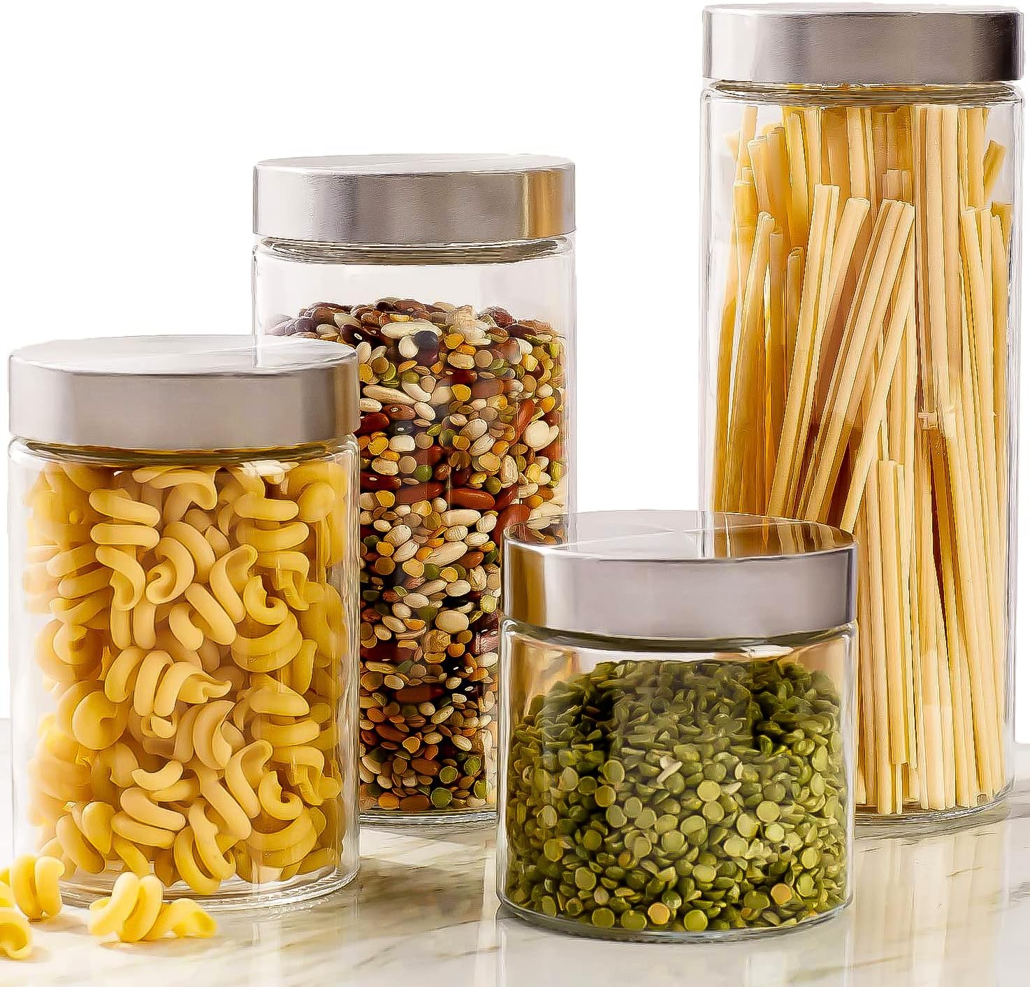 4pc Canister Sets for Kitchen  - đánh giá và giá Food Storage Plastic