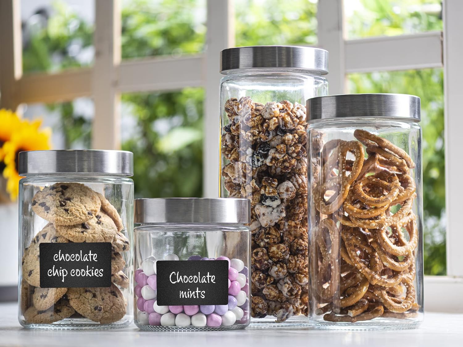 4pc Canister Sets for Kitchen  - đánh giá và giá Food Storage Plastic