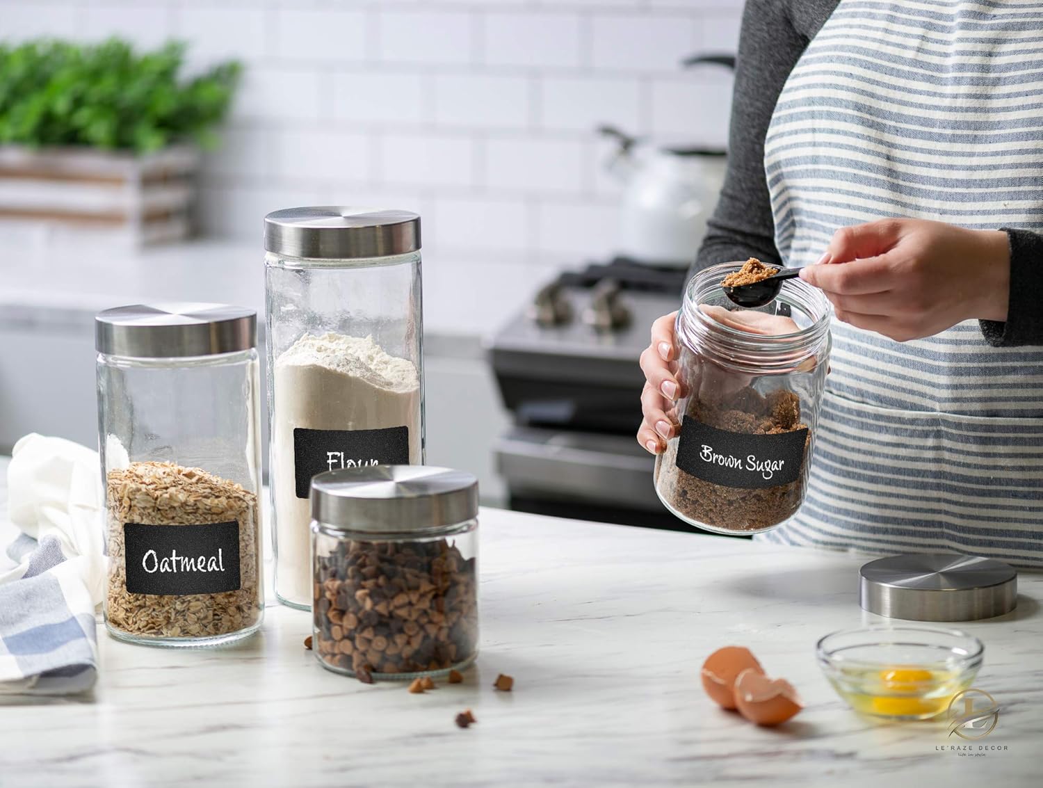 4pc Canister Sets for Kitchen  - đánh giá và giá Food Storage Plastic