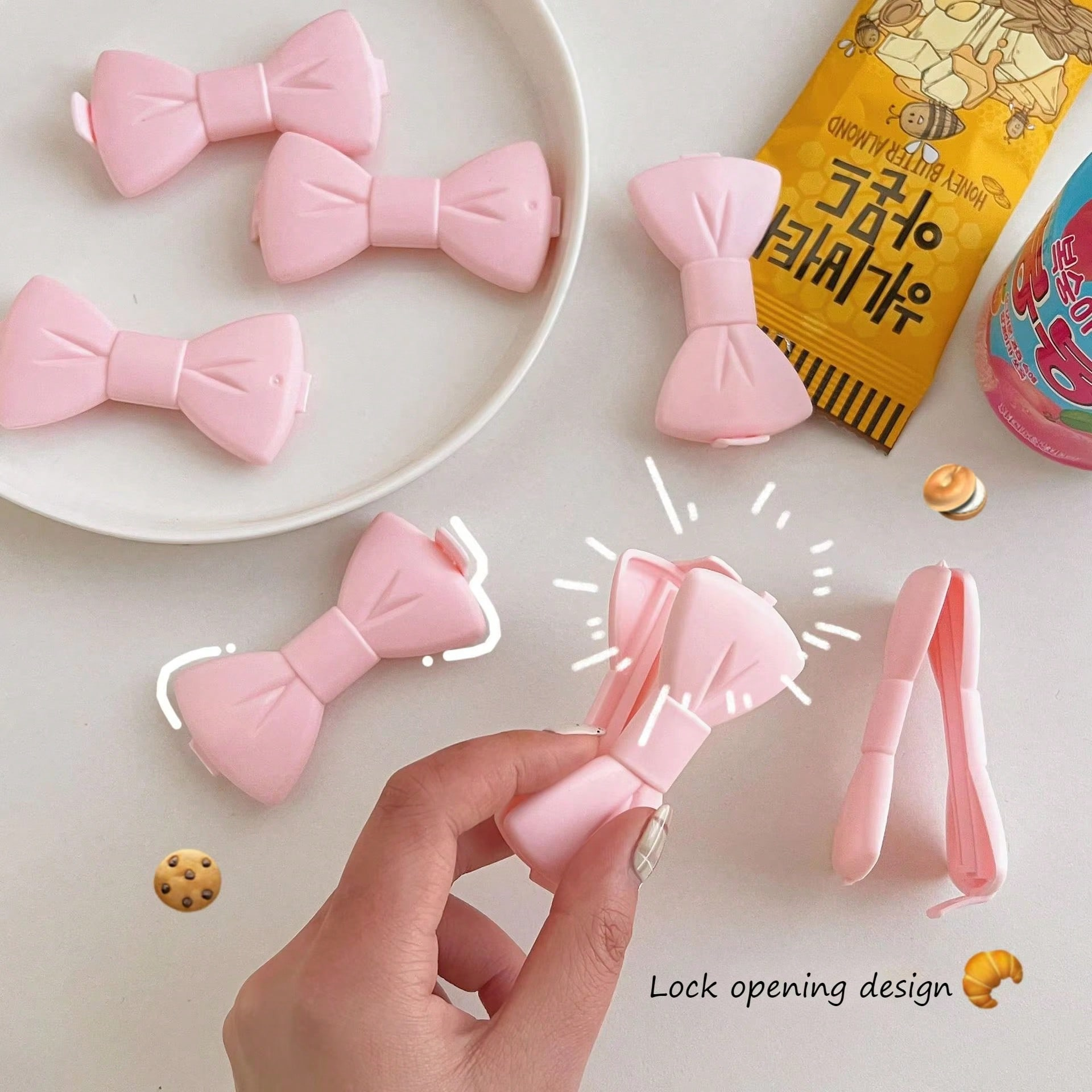 5PCS Kawaii Food Sealing Clip  - đánh giá và giá Food Storage Bags Reusable