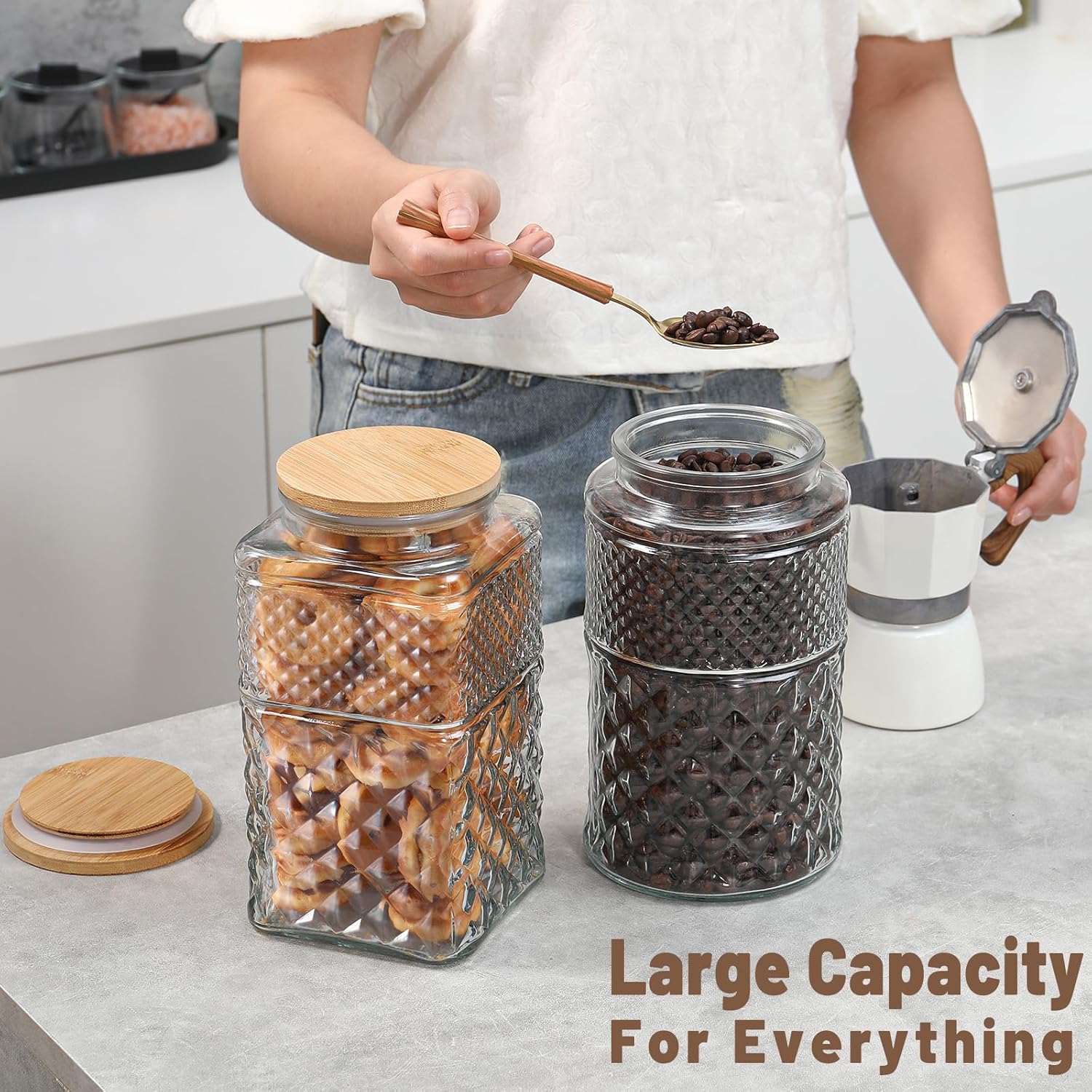 0.7Gallon/2600ml Glass Cookie  - đánh giá và giá Food Storage Large