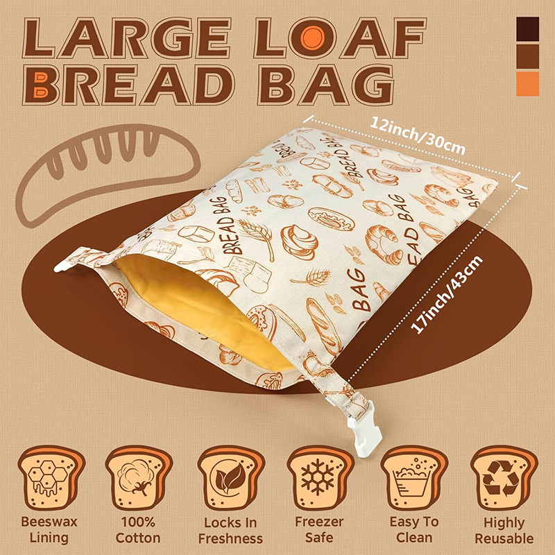 Sourdough Bread Bags Reusable  - đánh giá và giá Beeswax Food Wrap